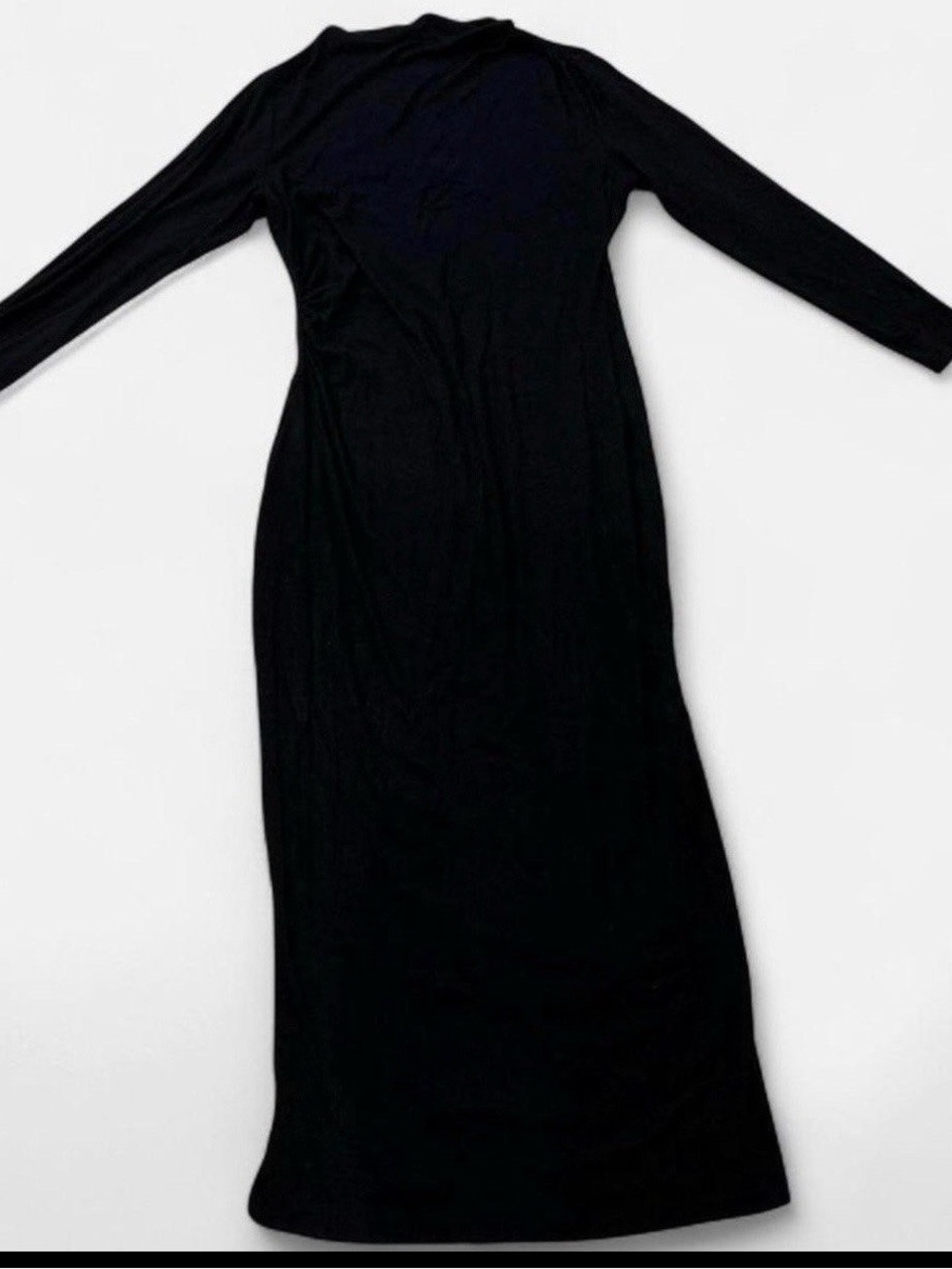 Classic Black Long Sleeve Maxi Dress